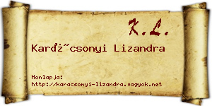 Karácsonyi Lizandra névjegykártya